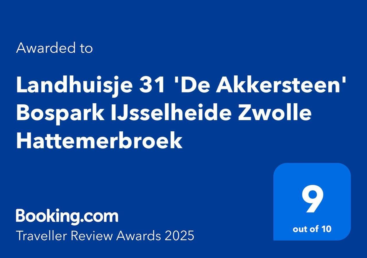 Landhuisje 31 'De Akkersteen' Bospark Ijsselheide Zwolle Hattemerbroek Extérieur photo